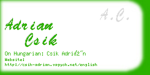 adrian csik business card